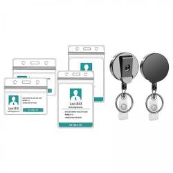 TTETTZ 2X 2X Einziehbare Ausweishalter Ziehen Schlüsselanhänger Clips Metall für Krankenschwestern von TTETTZ