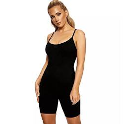 TTPSRY Jumpsuit Einteiler Overall für Damen Romper Hosenanzug Kurz Rückenfrei Ärmellos Stretch Onesie Yoga Outfits (L) von TTPSRY