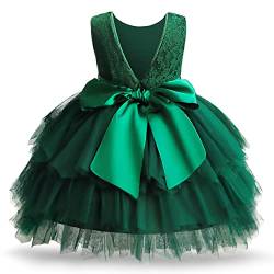 TTYAOVO Baby Mädchen Blume Weihnachten Kleid Geburtstag Party Prinzessin Kleid Größe (110) 3-4 Jahre 1928 Grün-A von TTYAOVO