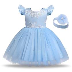 TTYAOVO Baby Mädchen Prinzessin Party Kleinkind Blume Kleid Größe 100(2-3 Jahre) 752 Blau von TTYAOVO