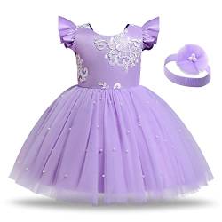 TTYAOVO Baby Mädchen Prinzessin Party Kleinkind Blume Kleid Größe 80(6-12 Monate) 752 Lila von TTYAOVO