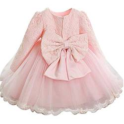 TTYAOVO Baby Mädchen Tüll Blume Prinzessin Hochzeitskleid Kleinkind Taufkleid Größe(18) 12-18 Monate 174 Rosa von TTYAOVO