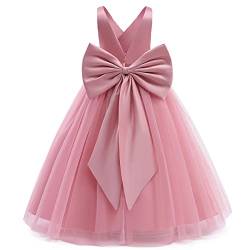 TTYAOVO Mädchen Blume Kleid Festzug Hochzeit Party Prinzessin Lang Ball Kleid Größe(120) 4-5 Jahre 784 Rosa-c von TTYAOVO