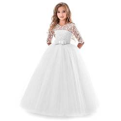 TTYAOVO Mädchen Festzug Ballkleider Kinder Bestickt Brautkleid (Größe170) 13-14 Jahre 378 Weiß von TTYAOVO