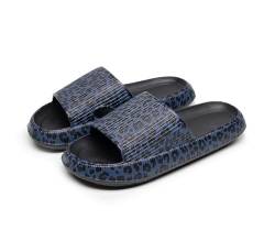 Badeschuhe Damen Slippers Leopard Wolken Slipper Cloudyzz Schlappen Super Weiche Airfloppy Hausschuhe Rutschfeste Schnell Trocknende Pantoletten Badelatschen Dicke Sohle Badeschlappen Wolkenschuhe von TUANMOZI