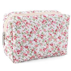 TUCEWP Make-up-Tasche mit Blumenmuster, Pink von TUCEWP