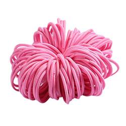 Mädchen 100 Stück 3 cm Nylon-Nylon-Haarklebeband Haarseil-Farbschmuck Wintersport (Pink, One Size) von TUDUZ
