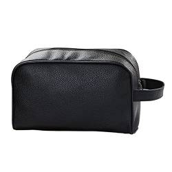 Make-up-Tasche Reise-Kosmetiktaschen Kleine Kosmetik Make-up-Tasche für Frauen Mädchen Reißverschlusstasche Fall Organizer niedlich Autodoktoren Shop (Black, One Size) von TUDUZ