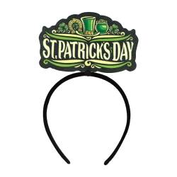 TUDUZ St. Day Grünes irisches Stirnband für Erwachsene, Festival-Regenbogen-Stirnband Stirnband Herren Rot (Green, One Size) von TUDUZ