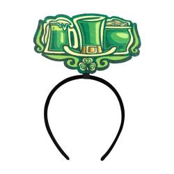 TUDUZ St. Day Grünes irisches Stirnband für Erwachsene, Festival-Regenbogen-Stirnband Stirnband Ohrenwärmer Blau (Green, One Size) von TUDUZ