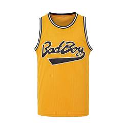 TUEIKGU Bad Boy #72 Smalls Basketball Trikot für Herren 90er Jahre Hip Hop Kleidung für Party, gelb, L von TUEIKGU