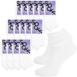 TULMERO Socken Sneaker - Herren/Damen - Baumwollsocken - Kurze Socken Weisse - 15 Paar Gr. 38-40 von TULMERO
