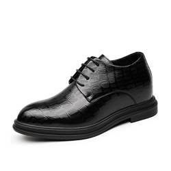 TUMAHE Herren Aufzug Schuhe Lace-Up Mesh Unsichtbare Höhe Erhöhung Oxford Formale Schuhe Leder Hebeanzug Schuhe Für Männer,6cm(2.36inchs),40 EU von TUMAHE