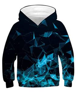 TUONROAD Hoodie Jungen Mädchen Pulli 3D Coole Bunt Geometrie Kapuzenpullover Sweatshirt Langer Hülsen Kinder Kapuzenpulli mit Taschen (S=6-7 Jahre) von TUONROAD