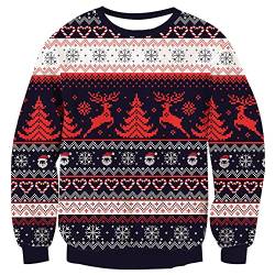 TUONROAD Weihnachten Pullover Damen Herren Lustig Weihnachtspullover Männer Feinstrick Strickpullover Ugly Xmas Sweater Jumper für Weihnachtsparty M von TUONROAD