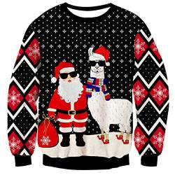 TUONROAD Weihnachtspullover Herren Damen Lustige Strick Christmas Sweater Pullover Xmas Jumper mit Rundhalsausschnitt S von TUONROAD
