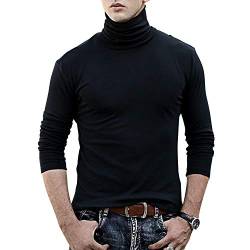 TUPARKA Herren Rollkragenpullover Soft Langarm Top Ski Golf Rundhalsausschnitt Thermo T-Shirt Jumper für Männer Große Größe von TUPARKA