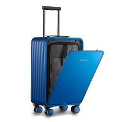 TUPLUS Koffer Aluminium Trolley Rollkoffer mit 4 Rollen Reisekoffer Handgepäck Hartschalenkoffer mit TSA Schloss, Sofortige Serie,57.5 x 34.5 x 20.8 cm/ 33L von TUPLUS