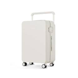 TUPLUS Koffer Trolley ABS Rollkoffer mit 4 Rollen Reisekoffer Handgepäck Hartschalenkoffer mit TSA Schloss, Impression Serie,76.5 x 45.5X 34.5 cm/ 97L,Weiß von TUPLUS