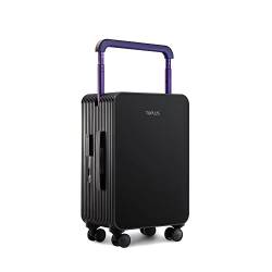 TUPLUS Koffer Trolley ABS Rollkoffer mit 4 Rollen Reisekoffer Handgepäck Hartschalenkoffer mit TSA Schloss, Saldo Serie, 55.5 x 36.6 x 21 cm/ 33L, Schwarz von TUPLUS