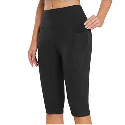 TURWXGSO Radlerhose Damen Kurze Sporthose mit Handytasche Hohe Taille Sport Kurz Leggings Damen Yoga Shorts Fitness Shorts Blickdicht Laufhose Sportleggins Jogginghose XS-XXL von TURWXGSO