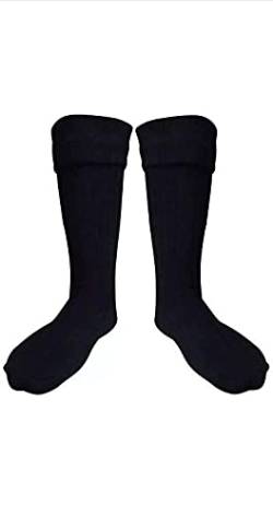 Schottische Wollmischung, Kilt-Socken für Herren, 7 Farben, Größe M L XL 2XL, Schwarz, Medium von TW SPORTS & KILTS