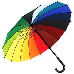 TW24 Regenbogen Regenschirm 16 Farben Schirm Golfschirm Partnerschirm von TW24