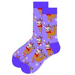 Weihnachtssocken für Frauen, lustige Socken, Neuheit, bunte, ausgefallene, lustige, lässige Socken für Mutter und Freundin Tennis Socken 39-42 von TWIFER