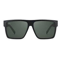 TWIG Sonnenbrille CROWE Herren/Damen UV400 rechteckige Übergröße (FOREST GREEN) von TWIG