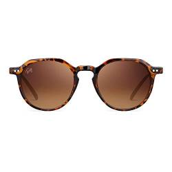TWIG Sonnenbrillen MAILER [Premium] Herren/Damen runde Jahrgang (TORTOISE BROWN) von TWIG
