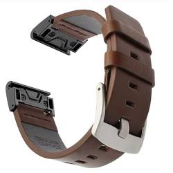 TWRQA 22 mm Uhrenarmband für Garmin MARQ Serie/Epix/Approach S60, Leder-Smartwatch-Armband für Garmin Instinct Sport-Handgelenkband, For Approach S62, Achat von TWRQA