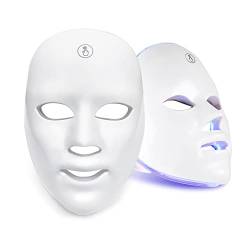 Led-Gesichtsmaske, Photon Therapie Maske, Drahtlose 7 Farbe Led Maske, Hautverjüngungs Gesichtsmaske Für Gesicht Anti-Aging, Whitening, Reduziert Pickel (A) von TWSOUL