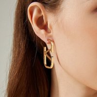 TWSOUL Paar Ohrhänger Einfache vergoldete Ohrringe,V-förmige Ohrringe, Einfache und vielseitige Ohrringe, , Geschenke für Damen von TWSOUL
