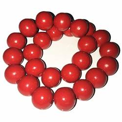 TWSTIV Cosplay Portgas D Ace Kostüm Zubehör rote große Perlen Halskette, Holz, Holz von TWSTIV