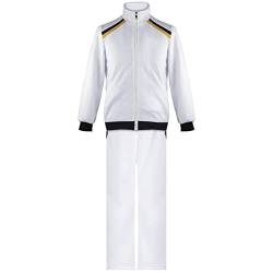 TWSTIV Fukurodani Gakuen High School Uniform Volleyball Trikot Cosplay Sportbekleidung Jacke mit Hose, weiß, XXXL von TWSTIV