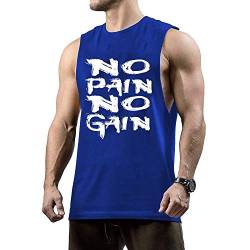 TX Apparel Herren Cut Off Tanktop Baumwolle Fitness Bodybuilding T-Shirts BU-L von TX Apparel