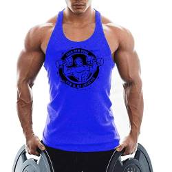 TX Apparel Herren Gym Tank Tops Muscle Cut Stringer Bodybuilding Workout Ärmellose T-Shirts-BU-XL von TX Apparel