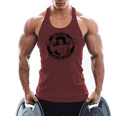 TX Apparel Herren Gym Tank Tops Muscle Cut Stringer Bodybuilding Workout Ärmellose T-Shirts-WNRD-XL von TX Apparel