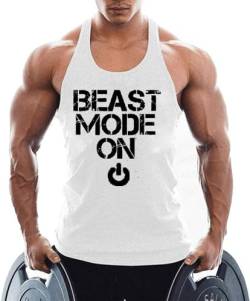 TX Apparel Herren Tanktop Beast Fitness Stringer Ärmellos Weste Gym Shirt Baumwolle-WT-M von TX Apparel