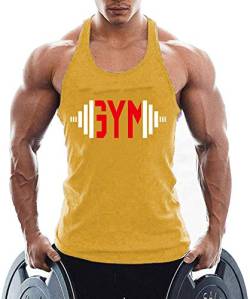 TX Apparel Herren Tanktop Fitness Stringer Gym Shirt Baumwolle-YL-M von TX Apparel