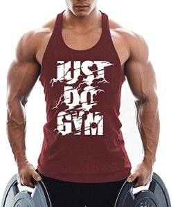 TX Apparel Herren Tanktop Fitness Stringer JUST DO Gym Ärmellos Weste Gym Shirt Muskelshirt -WNRD-XL von TX Apparel