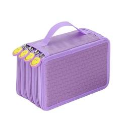 FedermäPpchen 36/48/72 Löcher Oxford School Bleistift Hülle Kreative Zeichnung von Kapazität Zeichnung Pen Bag Box Kinder Multifunktion Stationery Beutel Versorgung Pencil Case ( Color : Purple-4 Laye von TYNXK