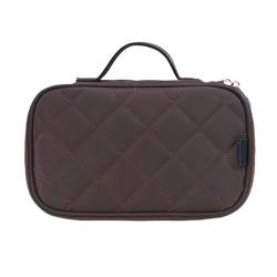 Kosmetiktasche Kosmetische Hülle Make-up-Taschen Frauen Reise Kulturbeutel Professionelle Speicherbürste Notwendigkeiten Make-up Organizer Fall Beauty Schminktasche (Color : Auburn Brown) von TYNXK