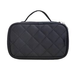 Kosmetiktasche Kosmetische Hülle Make-up-Taschen Frauen Reise Kulturbeutel Professionelle Speicherbürste Notwendigkeiten Make-up Organizer Fall Beauty Schminktasche (Color : Black) von TYNXK