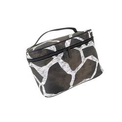 Kosmetiktasche Leder Leopard Frauen Kosmetiktasche Multifunktions Reise Toilettenartikel Lagerung Organisieren Handtasche wasserdichte Weibliche Make-up-Etui Schminktasche (Color : 3) von TYNXK