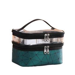 Kosmetiktasche Multifunktions doppelt transparente kosmetische Tasche Frauen Make-up-Fall große Kapazität Reise-Make-up-Organizer-Kulturwaren-Schönheits-Speicherung Schminktasche (Color : 3) von TYNXK