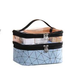 Kosmetiktasche Multifunktions doppelt transparente kosmetische Tasche Frauen Make-up-Fall große Kapazität Reise-Make-up-Organizer-Kulturwaren-Schönheits-Speicherung Schminktasche (Color : 6) von TYNXK