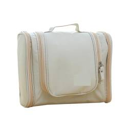 Kosmetiktasche Reisen Tragbare wasserdichte Waschbeutel Waschen Makeup Organizer Tasche Hohe Kapazität Frauen und Männer im Freien Kosmetiktaschen Schminktasche (Color : Beige) von TYNXK