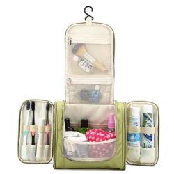 Kosmetiktasche Reisen Tragbare wasserdichte Waschbeutel Waschen Makeup Organizer Tasche Hohe Kapazität Frauen und Männer im Freien Kosmetiktaschen Schminktasche (Color : Green) von TYNXK