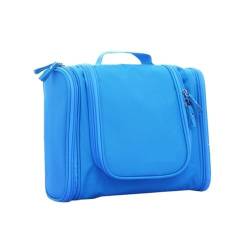 Kosmetiktasche Reisen Tragbare wasserdichte Waschbeutel Waschen Makeup Organizer Tasche Hohe Kapazität Frauen und Männer im Freien Kosmetiktaschen Schminktasche (Color : Sky Blue) von TYNXK